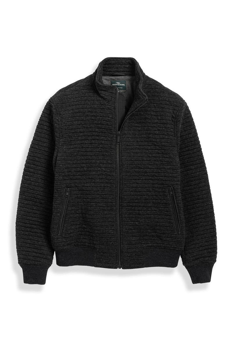 Rodd & Gunn Red Hill Water Resistant Recycled Textured Knit Bomber Jacket, Alternate, color, 