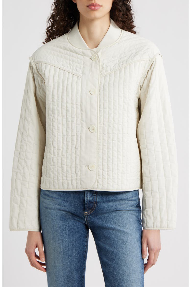 Margot Quilted Jacket, Alternate, color, PLAIN TAN