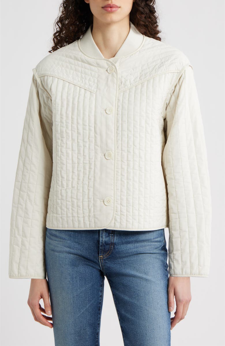 rag & bone Margot Quilted Jacket, Alternate, color, Plain Tan