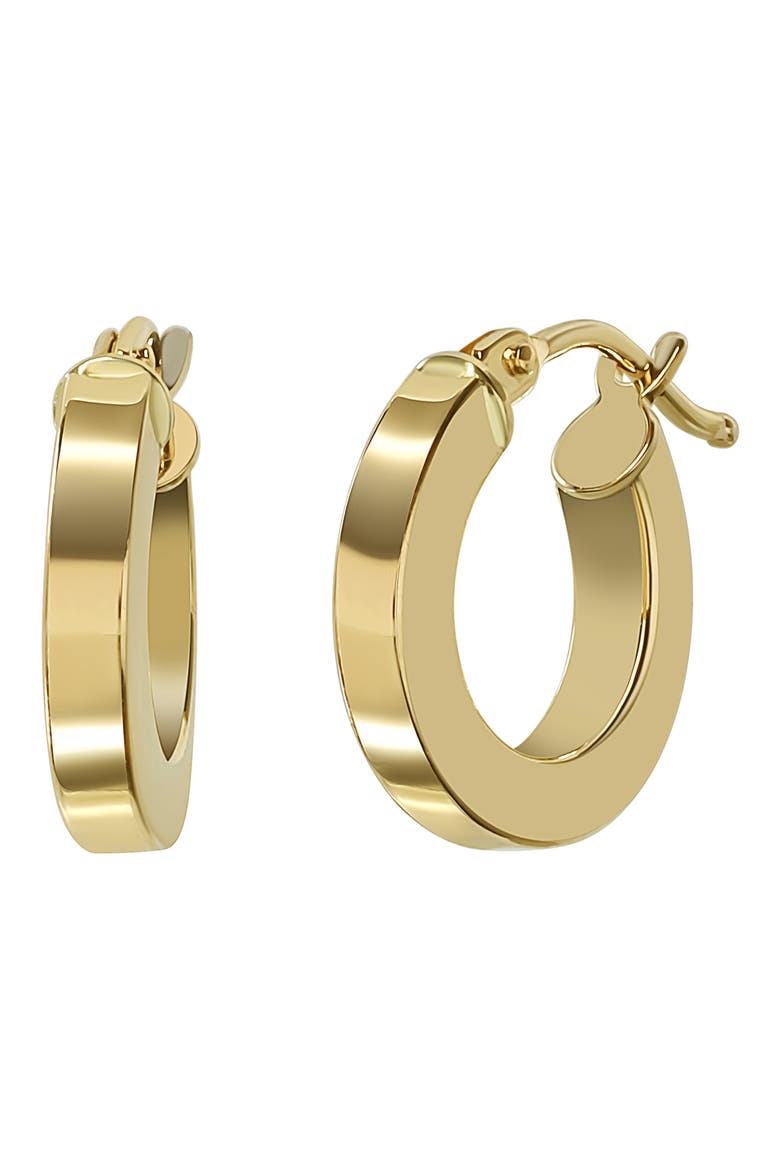 14k Gold Square Tube Huggie Hoop Earrings, Main, color, YELLOW