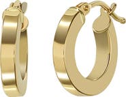 Bony Levy 14k Gold Square Tube Huggie Hoop Earrings