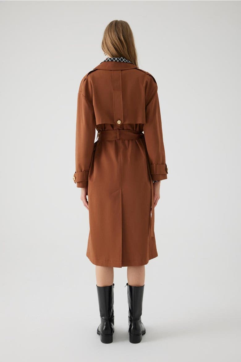 Aisha Belted Trenchcoat, Alternate, color, CAMEL