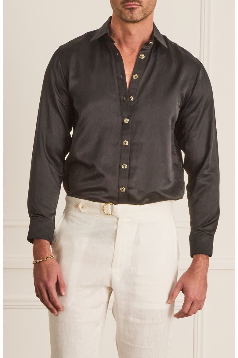 Relaxed Fit Blake Shirt, Main, color, Black