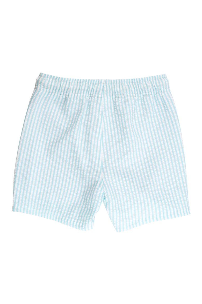 Kids' Blue Breeze Seersucker Swim Trunks, Alternate, color, BLUE
