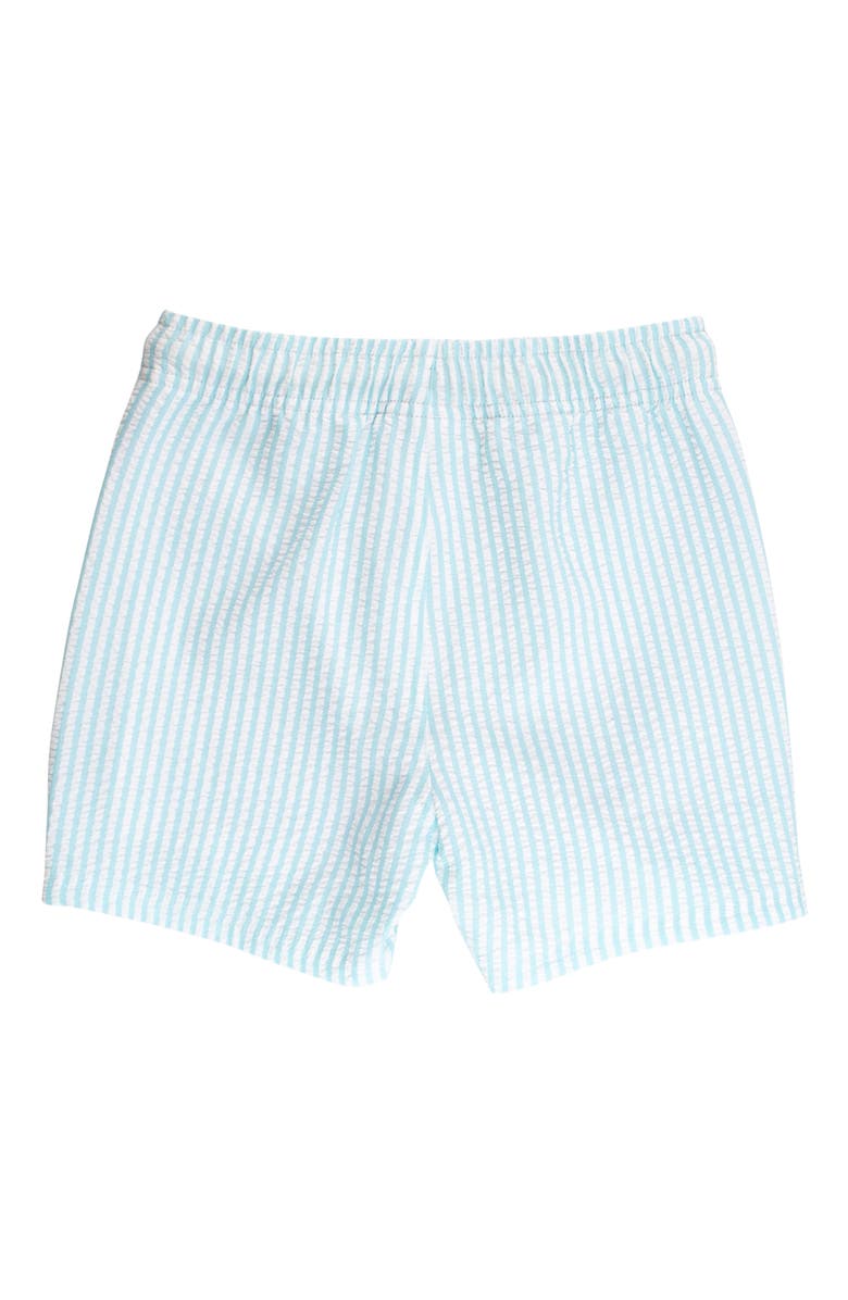 RuggedButts Kids' Blue Breeze Seersucker Swim Trunks, Alternate, color, Blue