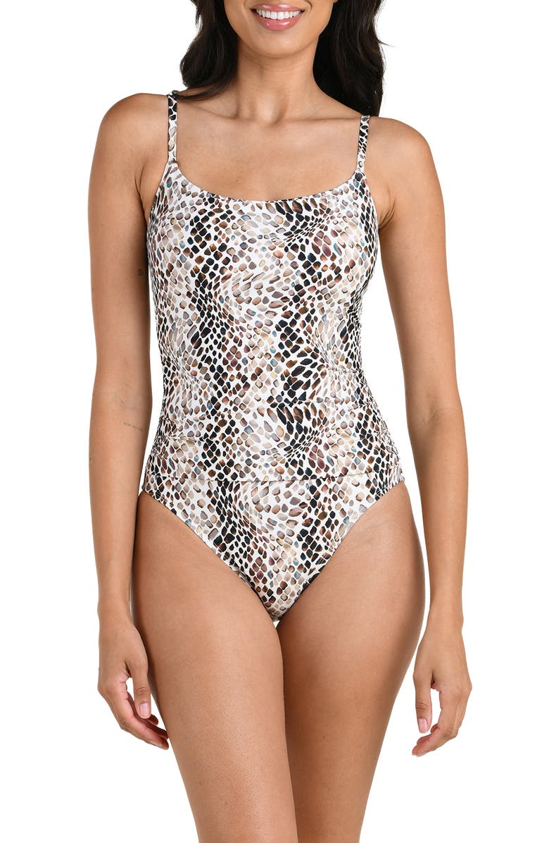 La Blanca Wild Whispers One-Piece Swimsuit, Main, color, Taupe
