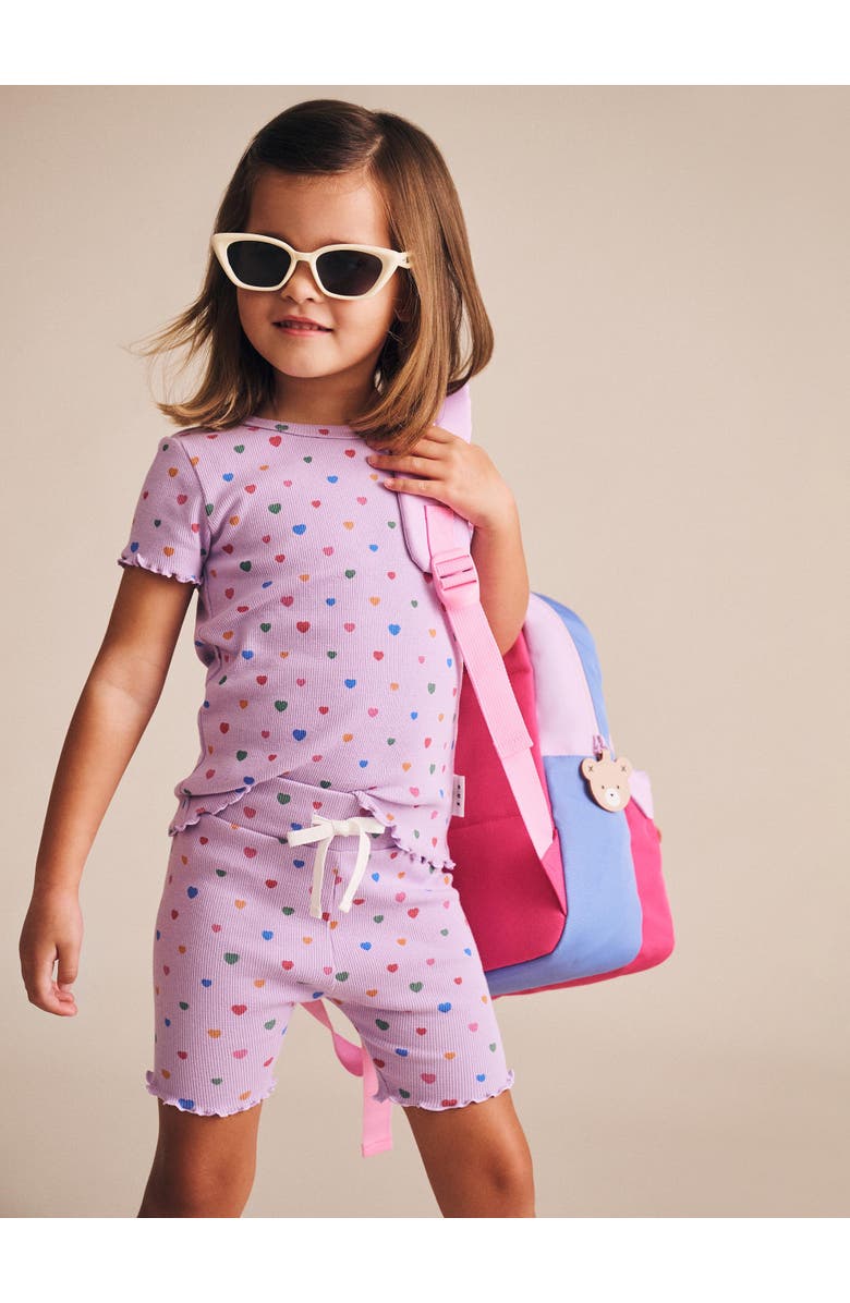 Huxbaby I Heart Cake Rib Shorties, Alternate, color, Purple Rose