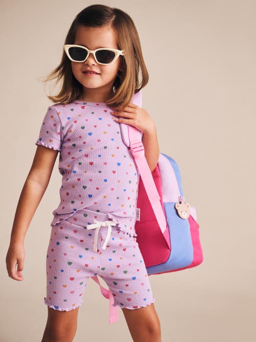 Huxbaby I Heart Cake Rib Shorties In Pink