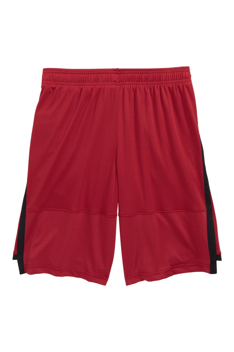 Kids' UA Stunt 3.0 Performance Athletic Shorts, Alternate, color, BLACK ROSE / BLACK