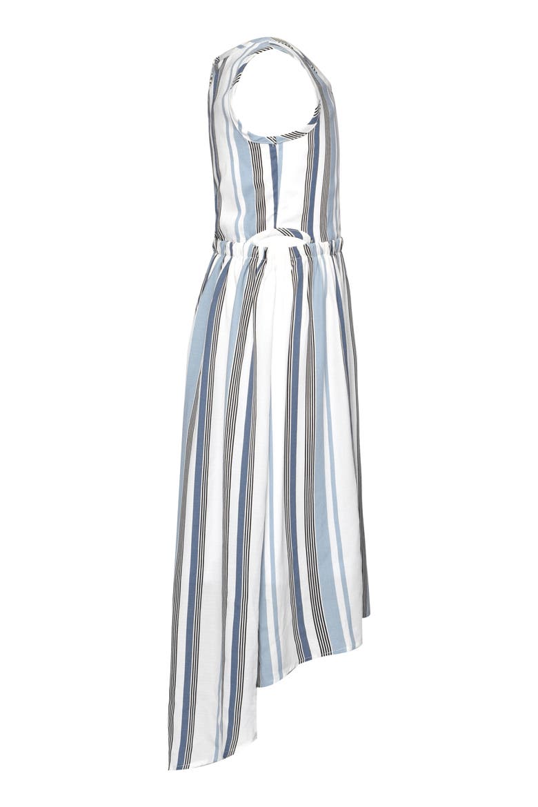 Kids' Stripe Cutout Dress, Alternate, color, WHITE MULTI