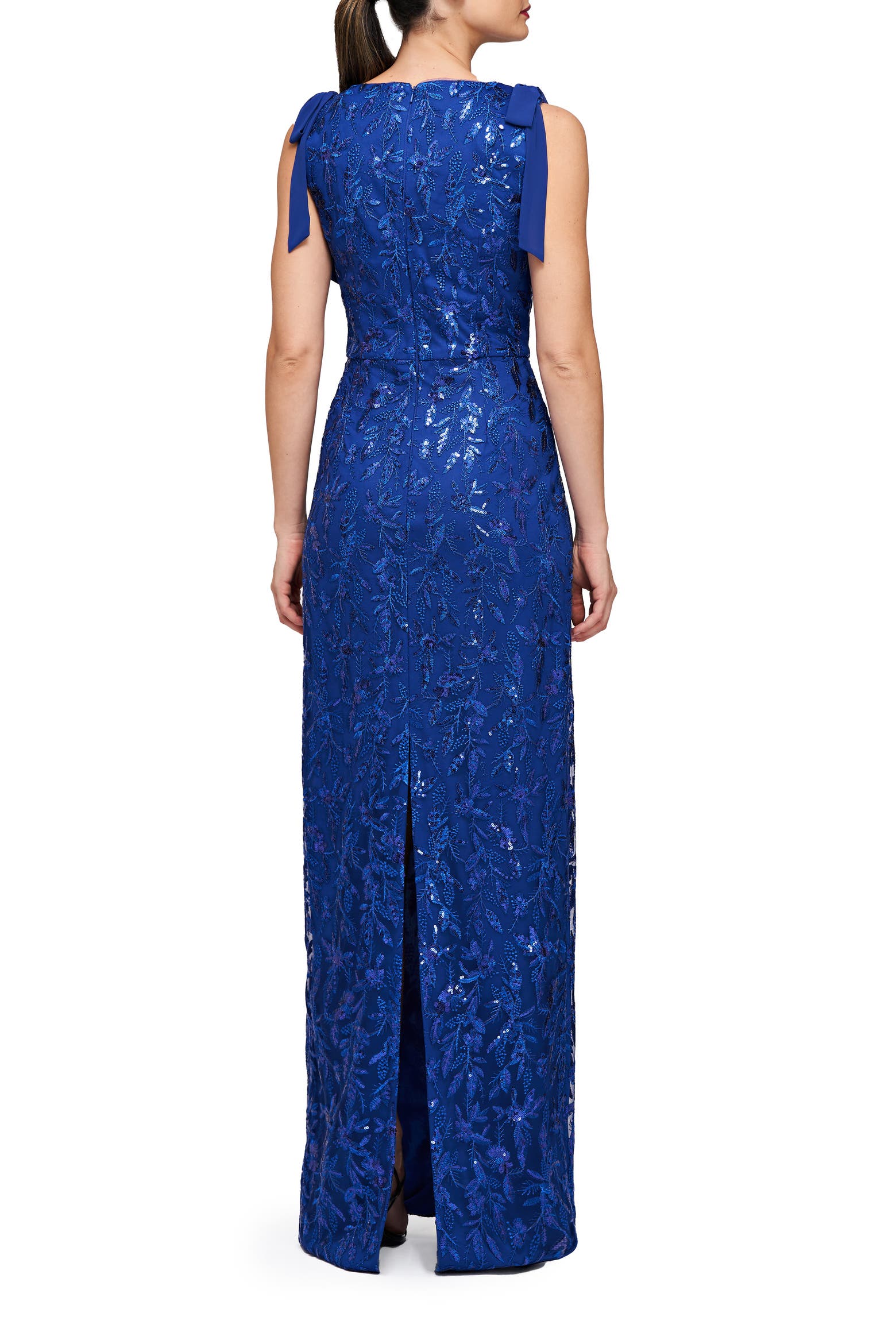 JS Collections Khloe Sequin Embroidered Column Gown (Women) | Nordstromrack