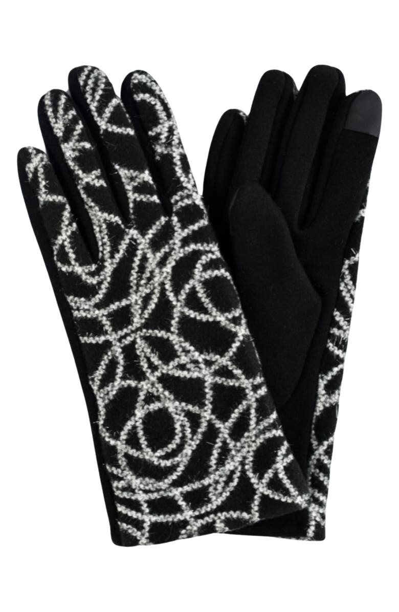 MARCUS ADLER Yarn Patterned Touchscreen Gloves, Main, color, Black