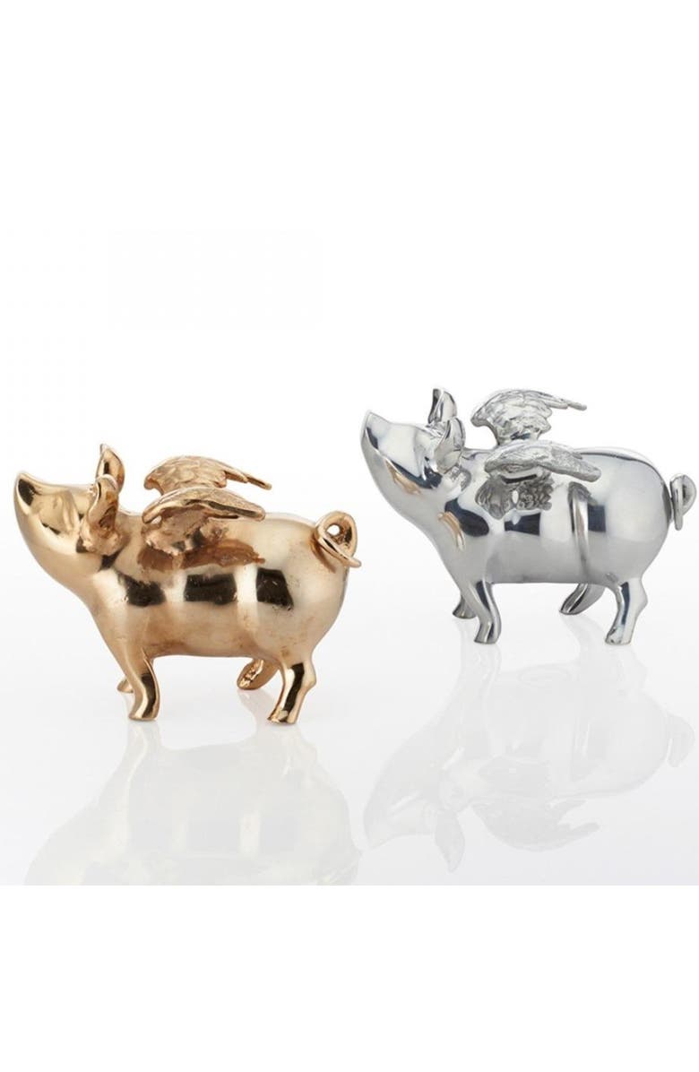 Lunares Flying Pig Bank, Alternate, color, Gold