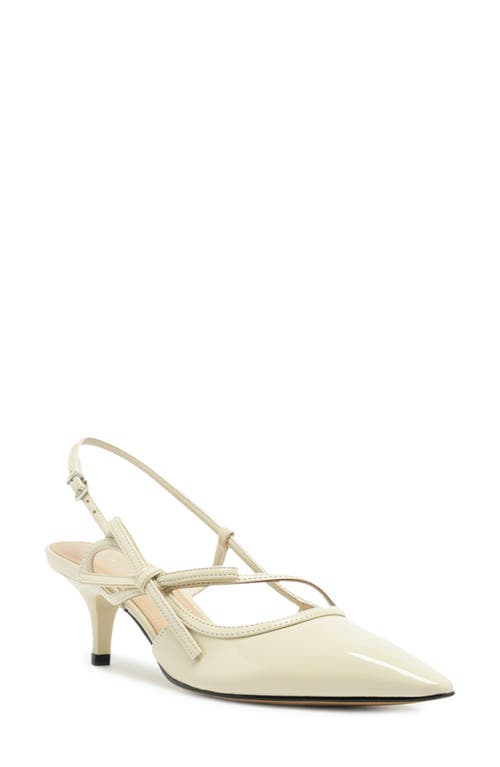 Arezzo Tessa Pointed Toe Slingback Pump In White