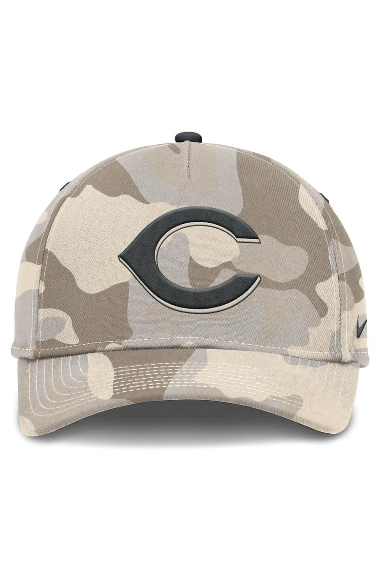 Nike Men's Nike Natural Cincinnati Reds Camo Pack Rise Adjustable Hat, Alternate, color, Natural