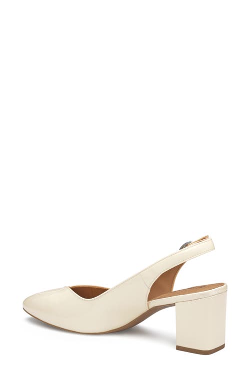 Johnston & Murphy Vicki Slingback Pump In Bone Italian Pearlized