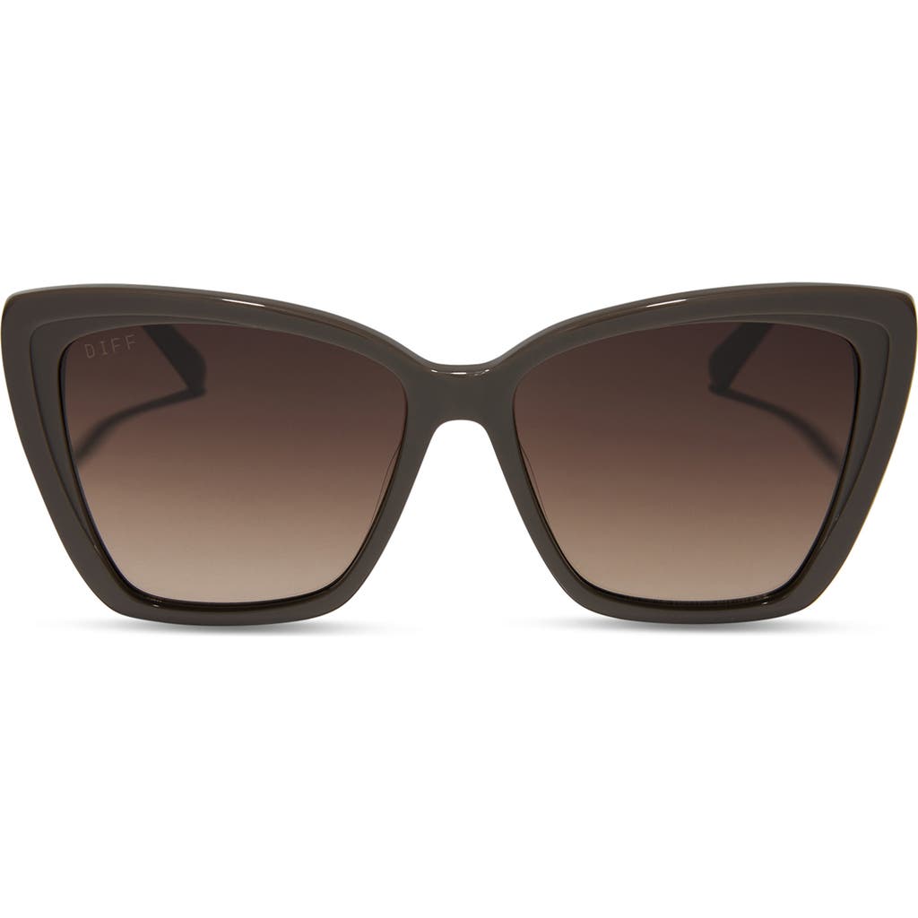 DIFF Becky II 56mm Cat Eye Sunglasses in Truffle Gradient  product