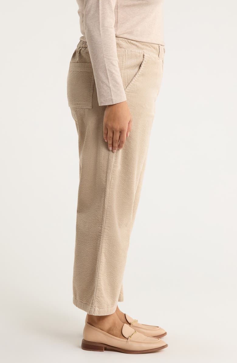 Seasalt Cornwall Asphodel Crop Wide Leg Corduroy Pants, Alternate, color, Birch