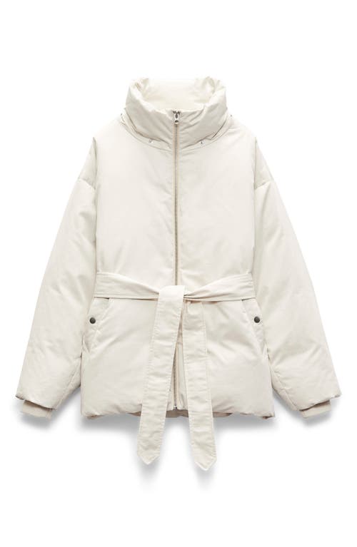 Rag & Bone Matilda Belted Down Puffer Jacket In Neutral
