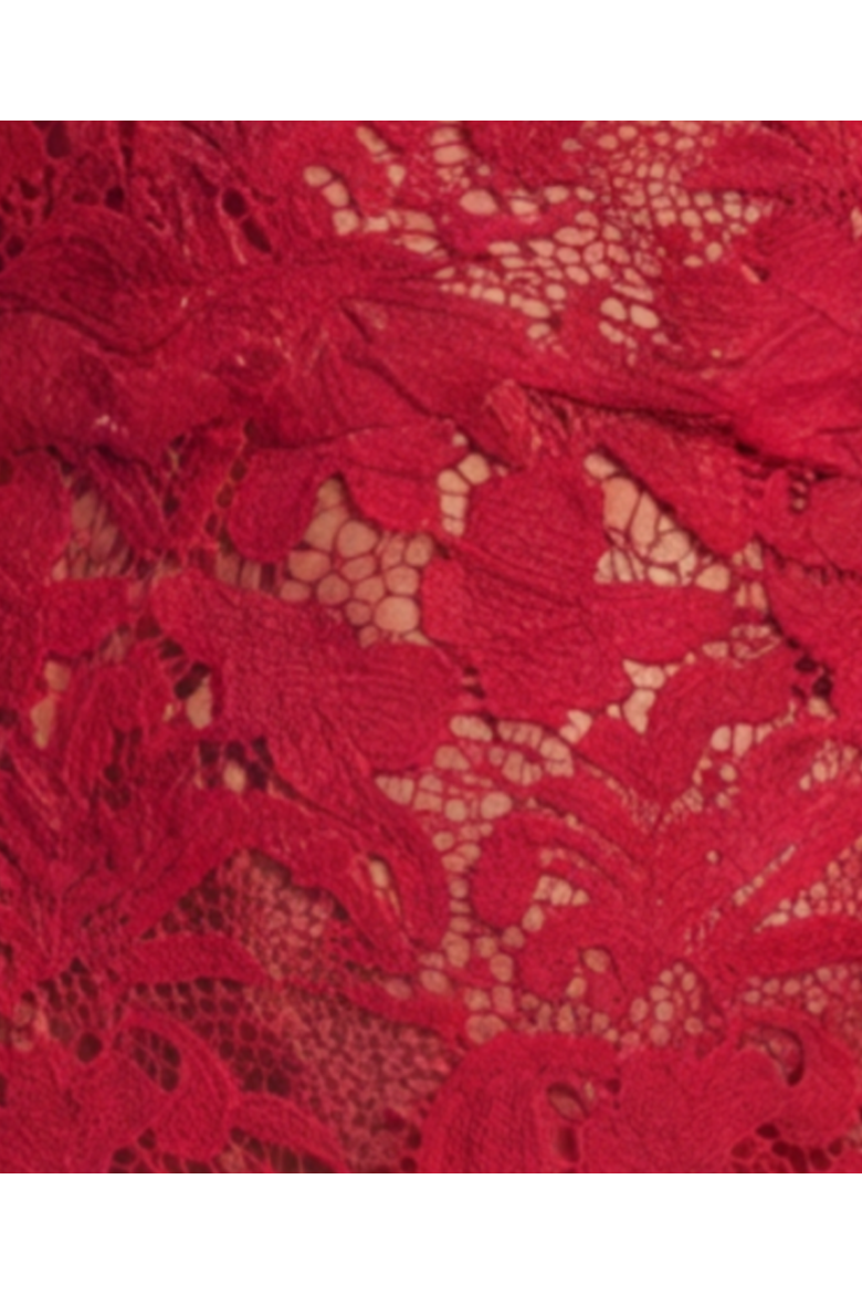 Strapless Guipure Lace Column Midi Dress, Alternate, color, Raspberry