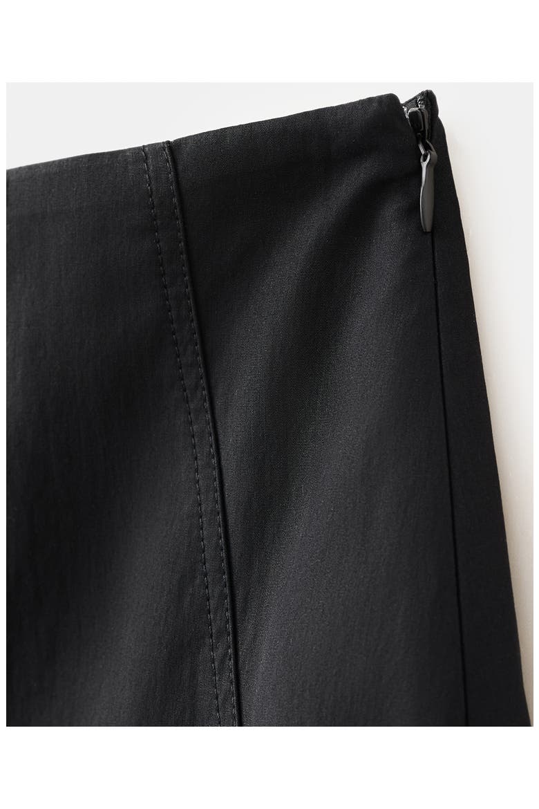 Stitching A-Line Maxi Skirt, Alternate, color, BLACK