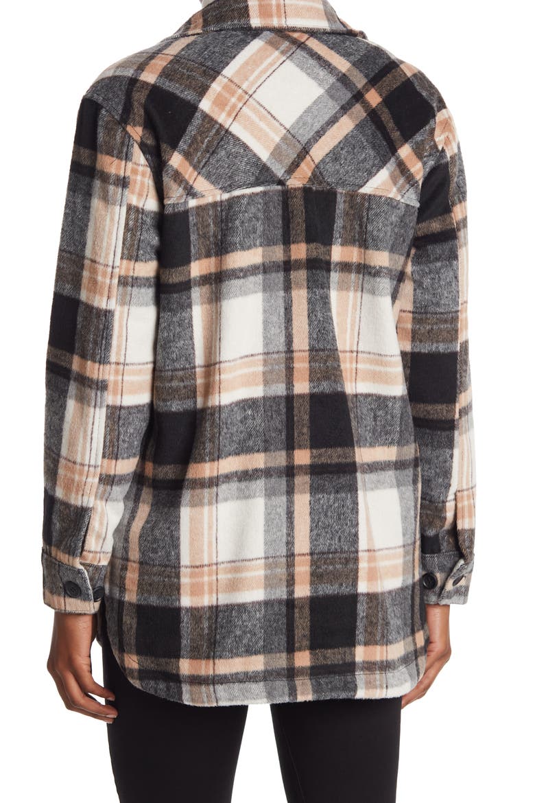 THREAD AND SUPPLY Shirt Jacket, Alternate, color, BLACK BROWN PLAID