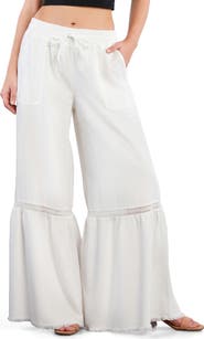 Billy T Drawstring Waist Tiered Denim Pants