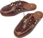 maje Leather Boat Mules