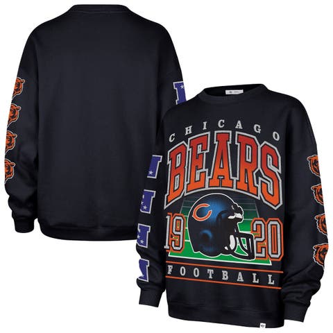Women's '47  Navy Chicago Bears Go Big Oversized Pullover Sweatshirt