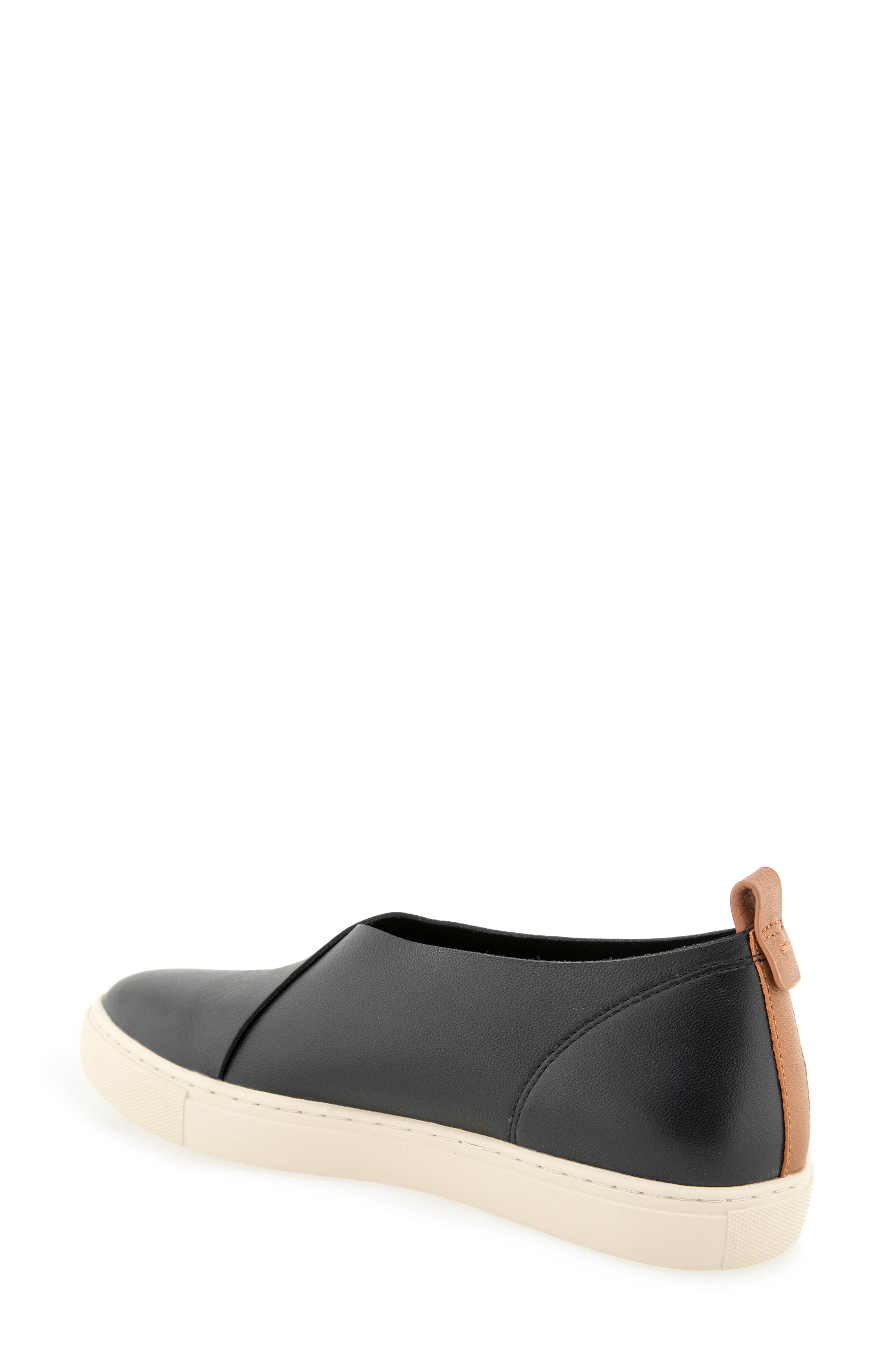 Cainey Slip-On Sneaker, Alternate, color, BLACK LEATHER
