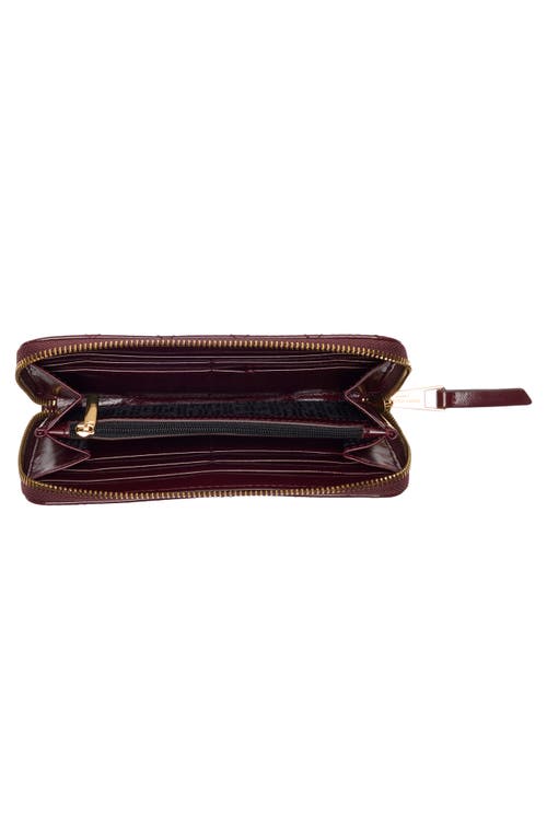 Kurt Geiger London Kensington Quilted Zip Around Wallet In Burgundy