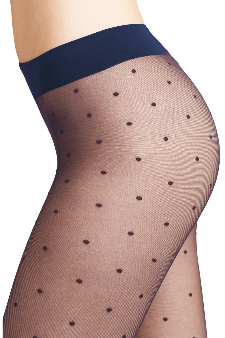 Polka Dot Tights, Alternate, color, MARINE