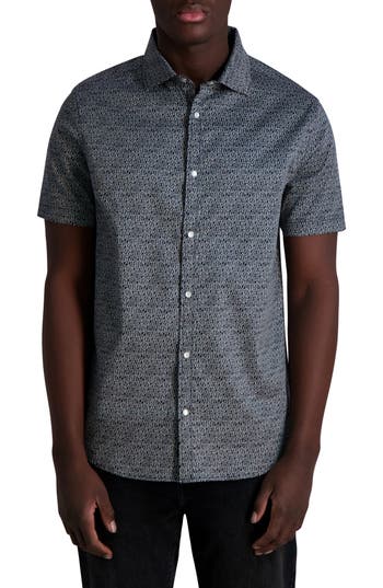 Karl Lagerfeld Paris Logo Short Sleeve Shirt In Black