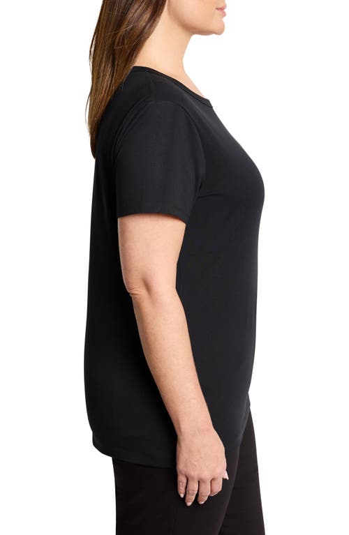 Nic + Zoe Nic+zoe Perfect Crewneck T-shirt In Black Onyx
