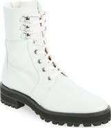 Stuart Weitzman Pearly Lace-Up Leather Bootie