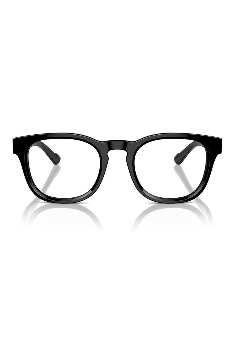 49mm Round Optical Glasses, Main, color, BLACK / DEMO LENS