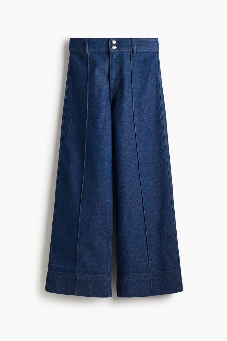 Wide High Ankle Jeans, Alternate, color, Blue