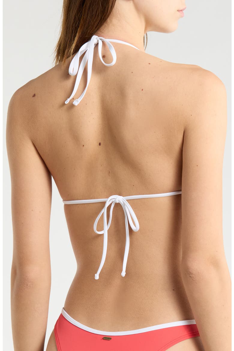 Classic Surf Triangle Bikini Top, Alternate, color, RED