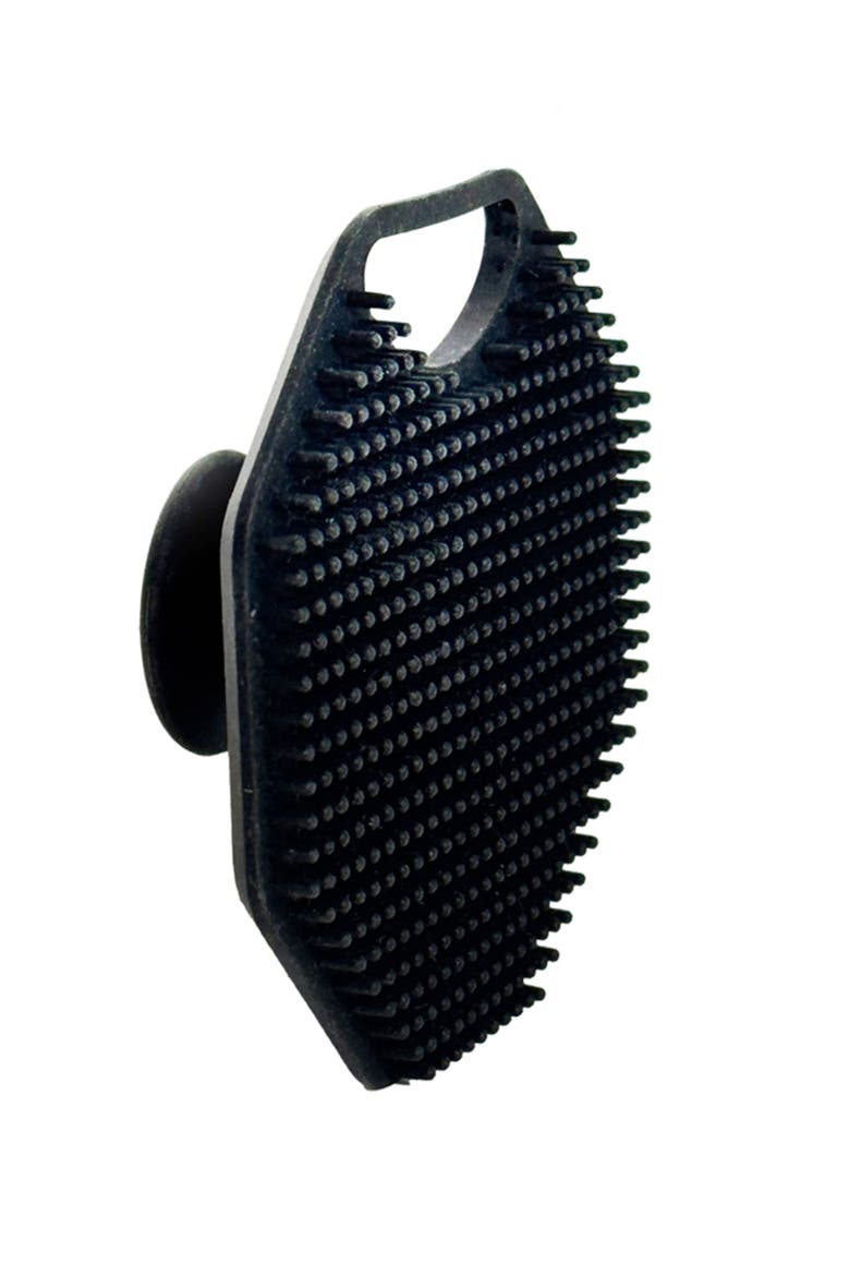 Men's Face Scrubber, Silicone Cleansing Brush & Soft Massager, All Skin Types, Alternate, color, Black