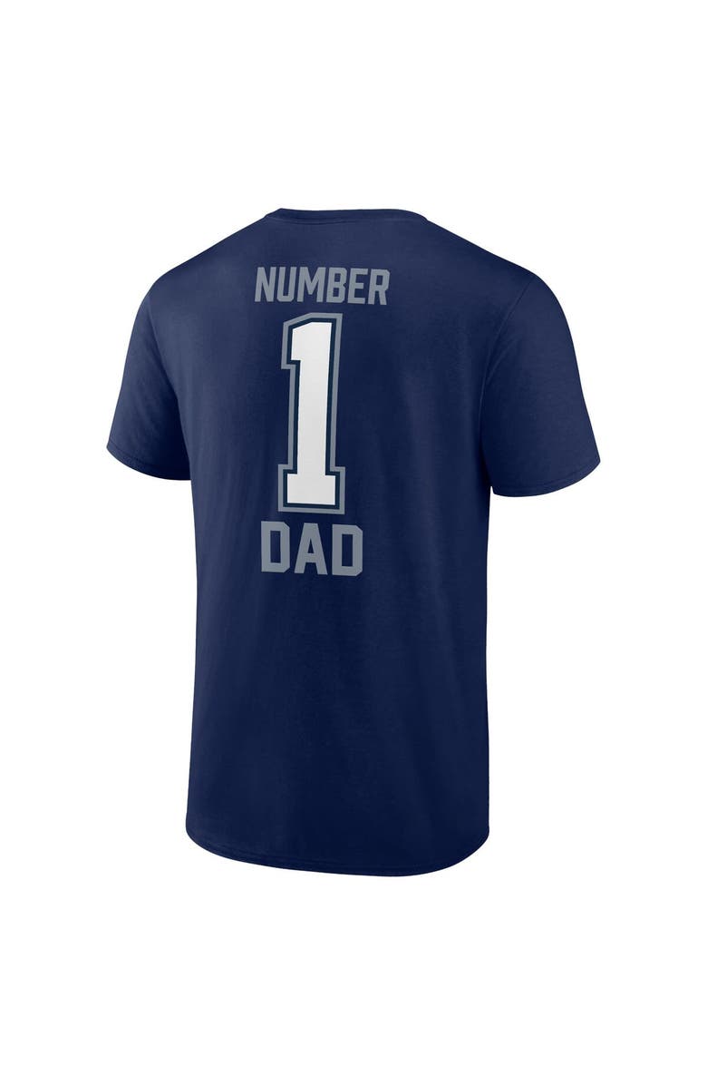 FANATICS Men's Fanatics Navy Dallas Cowboys Father's Day #1 Dad T-Shirt, Alternate, color, Navy