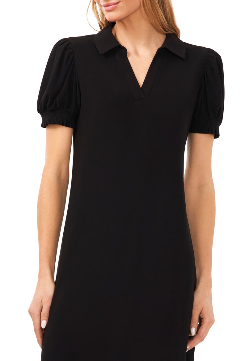 Knit Polo Minidress, Alternate, color, RICH BLACK