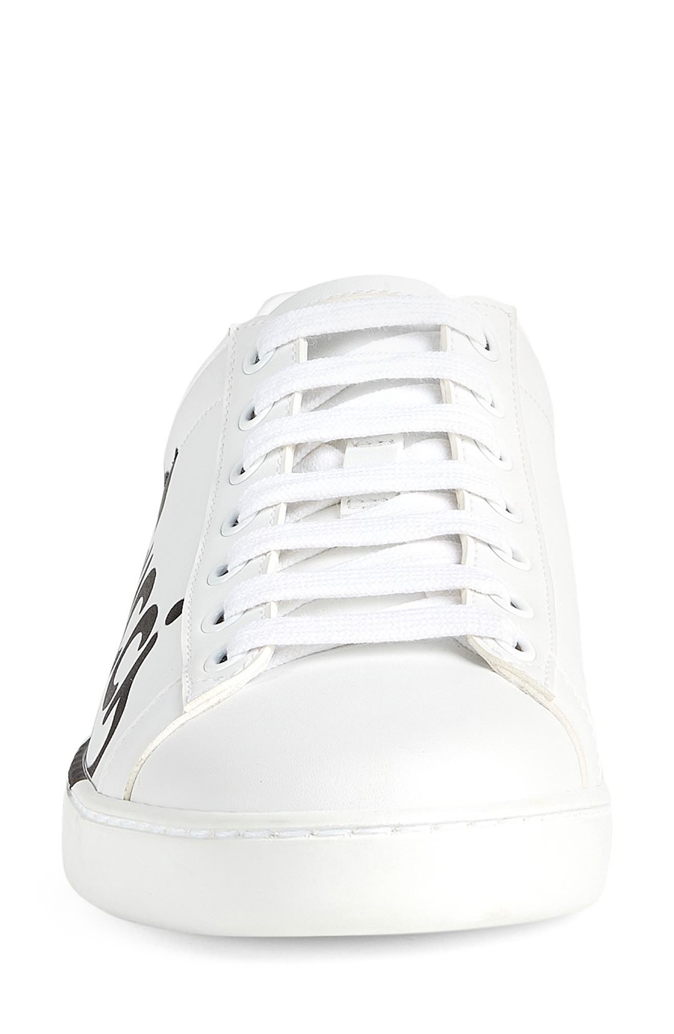 Gucci Ace Cat Logo Low Top Sneaker, Alternate, color, 