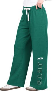 G-III 4HER BY CARL BANKS Women's G-III 4Her by Carl Banks Green New York Jets Field Wide Leg Sweatpants