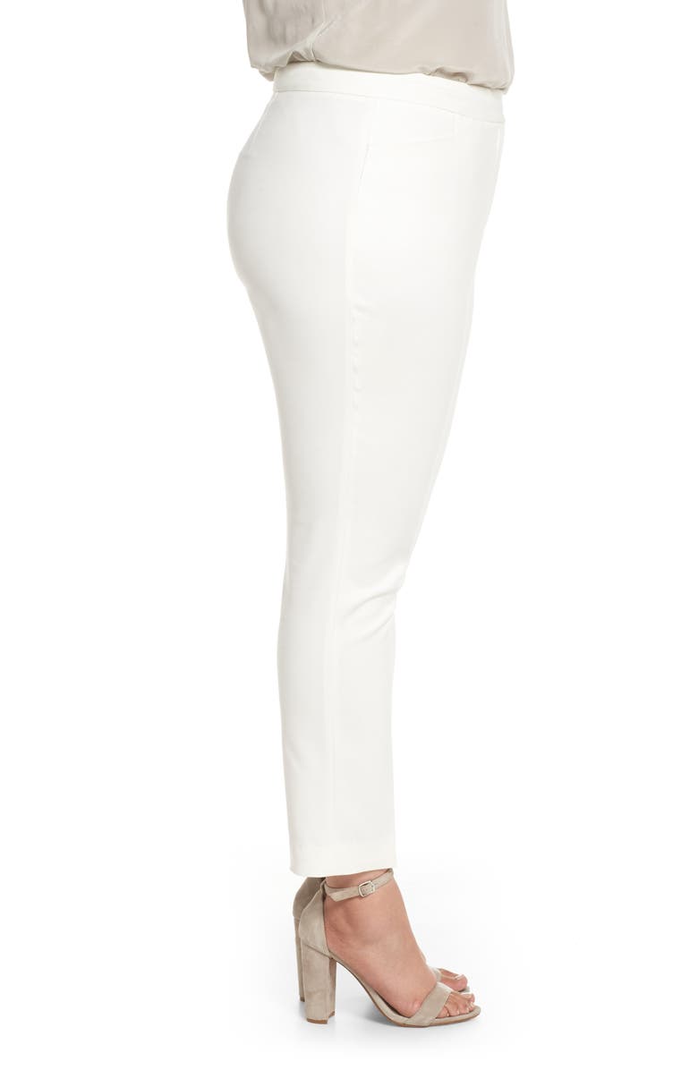 Vince Camuto High Rise Stretch Cotton Blend Ankle Pants, Alternate, color, New Ivory