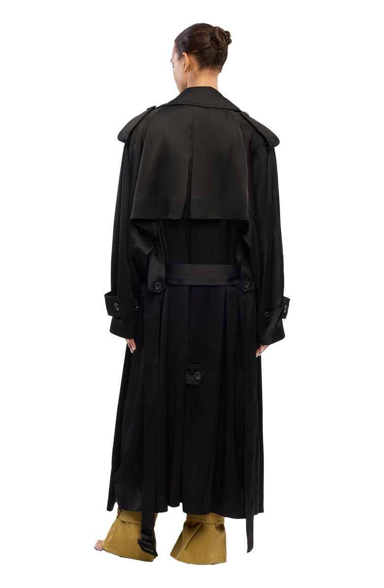 Another Tomorrow Satin Soft Trench, Alternate, color, 