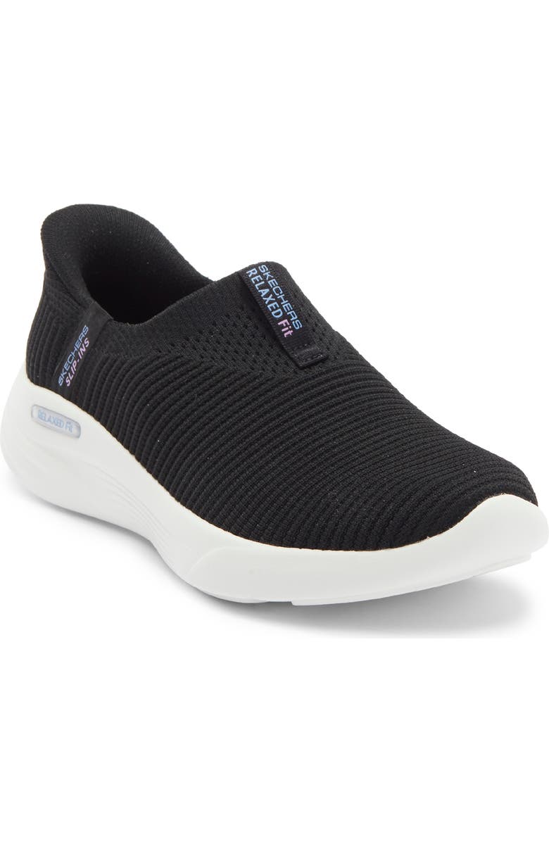 SKECHERS Slip-Ins<sup>®</sup> Relaxed Fit<sup>®</sup> Slip-On Sneaker, Main, color, Black