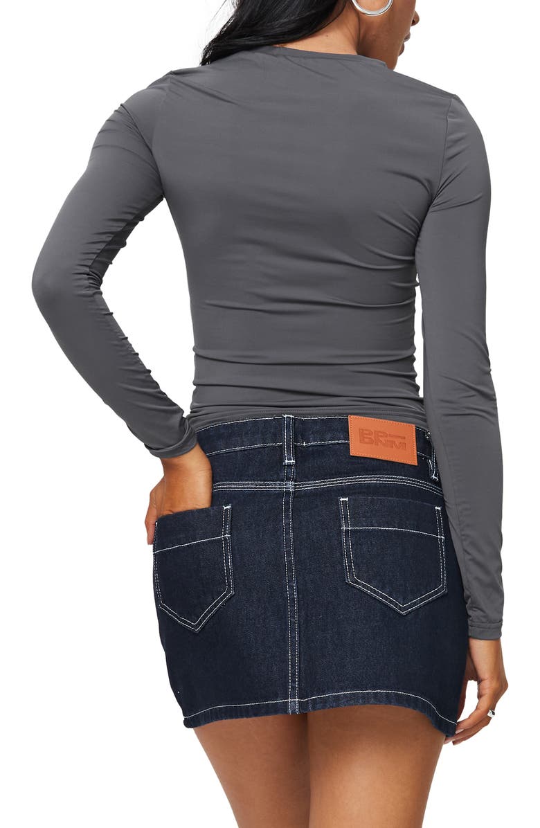 Princess Polly Arnim Stretch Top, Alternate, color, Grey