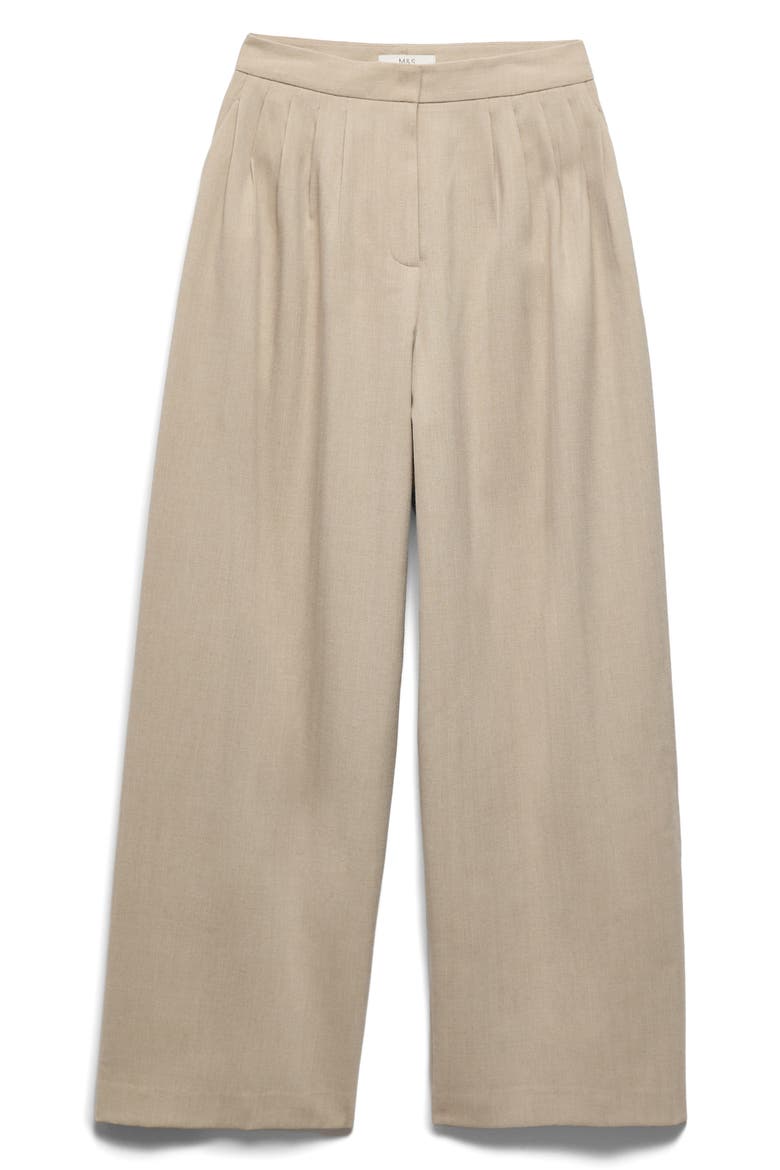 Pleated Palazzo Pants, Alternate, color, NEUTRAL