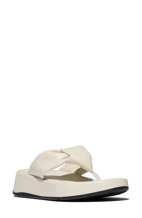 F-Mode Knot Platform Wedge Flip Flop (Women)