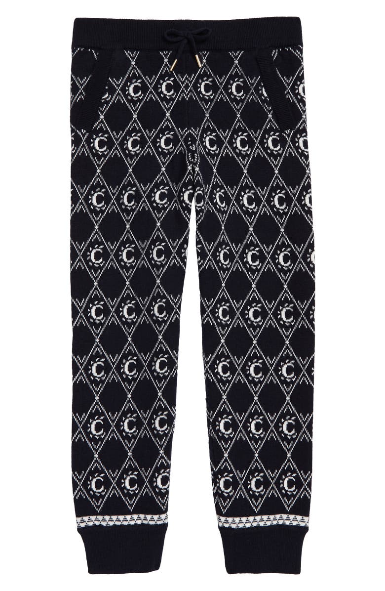 Chloé Kids' C Motif Knit Joggers, Main, color,